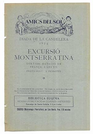 Amics del Sol. Diada de la Candelera 1924, Excursió Montserratina