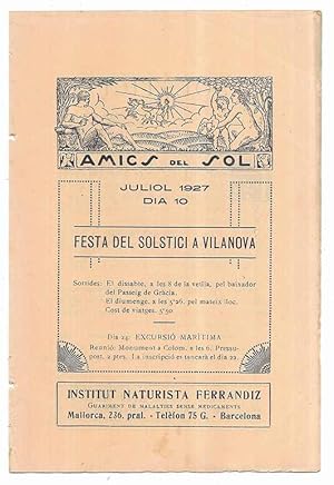 Amics del Sol. Juliol 1927 dia 10 Festa del Solstici a Vilanova.