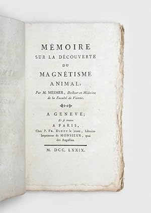 Image du vendeur pour Mmoire sur la dcouverte du magntisme animal. mis en vente par Peter Harrington.  ABA/ ILAB.