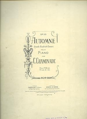 Immagine del venditore per Six Grande tudes de Concert | No. 2: Automne | Opus 35 [Vintage Piano Solo Sheet Music] E. & S. No. 4644 venduto da Little Stour Books PBFA Member