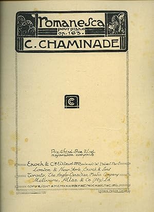 Seller image for Romanesca Pour Piano | Opus 163 [Vintage Piano Solo Sheet Music] E. & S. No. 8106 for sale by Little Stour Books PBFA Member