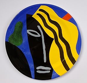 Ceramic plate design 'Passed the Tangerine Test' commissioned by the National Art Fund. Stoke-on-...