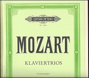 Immagine del venditore per Trios fr Klavier, Violine und Violoncello KV 496, 502, 542, 548, 564 und Trio KV 498 fr Klavier, Klarinette (Violine) (= Edition Peters, Nr. 193a). Urtextausgabe. Klavierpartitur und Stimmen. venduto da Antiquariat Bcherstapel