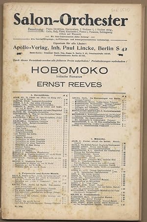 Seller image for Hobomoko. Indische Romanze. Salon-Orchester. 12 Stimmen. for sale by Antiquariat Bcherstapel