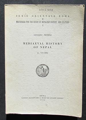 Mediaeval History Of Nepal (c. 750 - 1480) Serie Orientale Roma X Materials For The Study Of Nepa...
