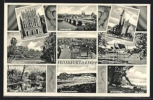 Ansichtskarte Frankfurt, Rathaus, Ostmarkstation, Kleist-Turm