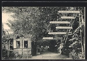 Ansichtskarte Tornow, Promenade in Tornow's Idyll