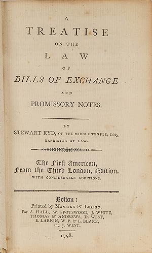 Seller image for A Treatise on the Law of Bills of Exchange and Promissory Notes for sale by The Lawbook Exchange, Ltd., ABAA  ILAB