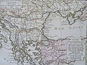 Turkey in Europe Ottoman Empire Balkans Greece 1761 rare Delisle Buache map
