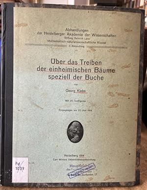 Bild des Verkufers fr ber das Treiben der einheimischen Bume speziell der Buche. zum Verkauf von Antiquariat Thomas Nonnenmacher