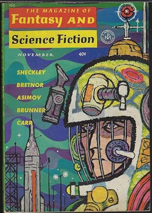 Imagen del vendedor de The Magazine of FANTASY AND SCIENCE FICTION (F&SF): November, Nov. 1962 a la venta por Books from the Crypt