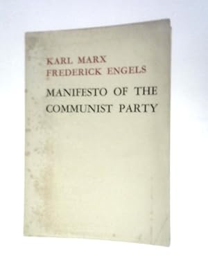 Bild des Verkufers fr Manifesto of the Communist Party zum Verkauf von World of Rare Books