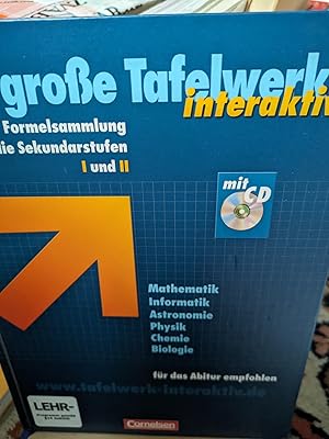 Bild des Verkufers fr Das groe Tafelwerk interaktiv, Formelsammlung fr die Sekundarstufen I und II, Mathematik, Informatik, Astronomie, Physik, Chemie, Biologie, fr das Abitur empfohlen zum Verkauf von Verlag Robert Richter