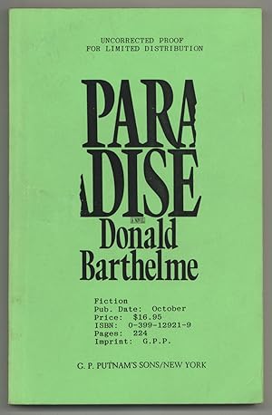 Imagen del vendedor de Paradise a la venta por Between the Covers-Rare Books, Inc. ABAA