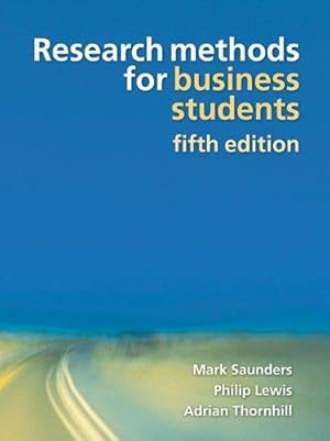 Imagen del vendedor de Research Methods for Business Students a la venta por WeBuyBooks