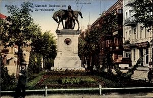 Ansichtskarte / Postkarte Graudenz Westpreußen, Bismarck Denkmal, Getreidemarkt