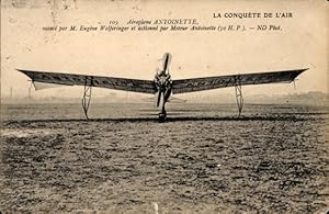 Ansichtskarte / Postkarte La Conquette de lAir, Flugzeug Antoinette