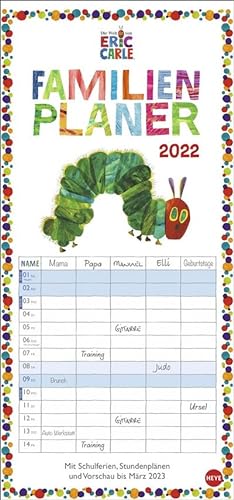 Bild des Verkufers fr Die kleine Raupe Nimmersatt Familienplaner Kalender 2022 zum Verkauf von AHA-BUCH GmbH