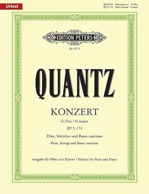 Image du vendeur pour Flute Concerto in G Qv 5-174 Edition for Flute and Piano : Edition for Flute and Piano mis en vente par GreatBookPricesUK