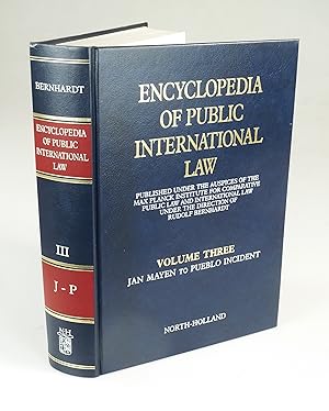 Image du vendeur pour Encyclopedia of Public International Law Vol. 3. mis en vente par Antiquariat Dorner