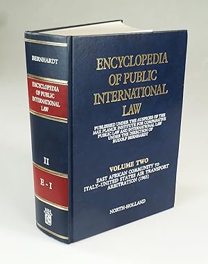 Bild des Verkufers fr Encyclopedia of Public International Law Vol. 2. zum Verkauf von Antiquariat Dorner