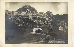 Ansichtskarte / Postkarte Sonntag in Vorarlberg, Biberacher Hütte mit Hochkünzelspitze