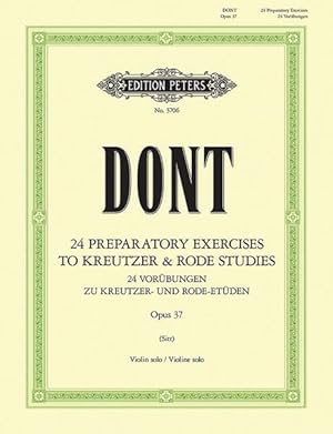 Imagen del vendedor de 24 Preparatory Exercises to the Kreutzer and Rode Studies Op. 37 for Violin a la venta por GreatBookPrices