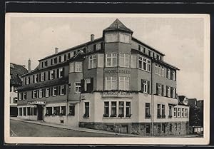 Ansichtskarte Freudenstadt, Strassenpartie mit Hotel Adler