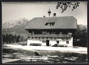 Bild des Verkufers fr Ansichtskarte Mitterberg b. Grbming, Pension Wieser mit Blick gegen Dachsteingebirge zum Verkauf von Bartko-Reher