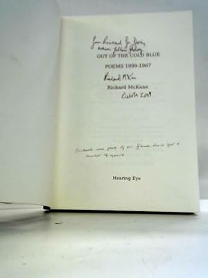 Imagen del vendedor de Out of the Cold Blue: Poems 1999-1967 a la venta por World of Rare Books