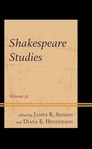 Imagen del vendedor de Shakespeare Studies a la venta por GreatBookPrices