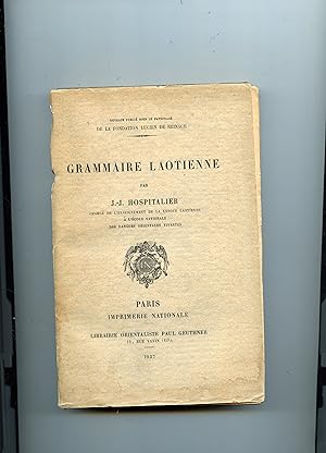 Imagen del vendedor de GRAMMAIRE LAOTIENNE a la venta por Librairie CLERC