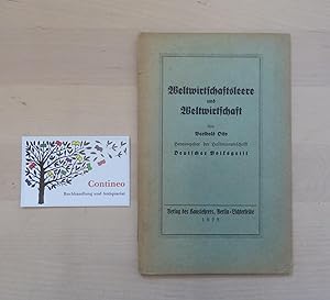 Bild des Verkufers fr Weltwirtschaftsleere[!] und Weltwirtschaft. zum Verkauf von Contineo Buchhandlung und Antiquariat