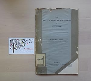 Seller image for Der mitteralterliche Minnedienst in Deutschland. for sale by Contineo Buchhandlung und Antiquariat