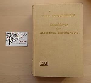 Bild des Verkufers fr Geschichte des deutschen Buchhandels. Bnde 1-4. zum Verkauf von Contineo Buchhandlung und Antiquariat