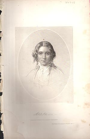 Image du vendeur pour ENGRAVING; "H.B. Stowe (Harriet Beecher).".engraved By R. Hinshelwood for the Ladies' Repository mis en vente par Dorley House Books, Inc.