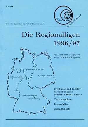 Imagen del vendedor de Die Regionalligen 1996/97 mit Mannschaftskadern aller 72 Regionalligisten a la venta por AGON SportsWorld GmbH