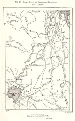 Chief Routes of Abyssinian Explorers