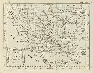 Carte de la Grece Ancienne et moderne [Map of Ancient and Modern Greece]