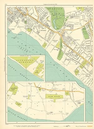 [River Mersey, Dam Wood, Oglet, Fulwood Park, Dingle, Aigburth] (Map Section #174)