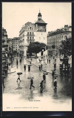 Ansichtskarte Geneve, Place avec Tour