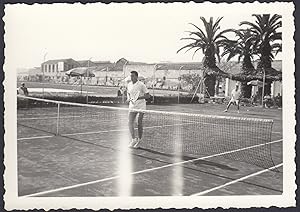 Scena di una partita di Tennis, Sport, 1940 Fotografia vintage