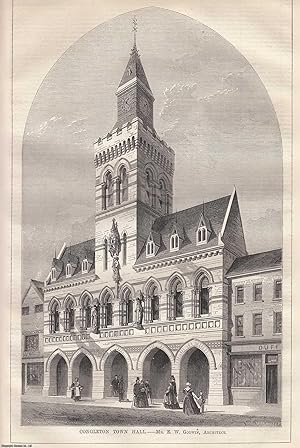 Seller image for 1864 : Congleton Town Hall. E. W. Godwin, Architect. An original page from The Builder. An Illustrated Weekly Magazine, for the Architect, Engineer, Archaeologist, Constructor, & Art-Lover. for sale by Cosmo Books