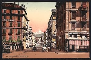 Ansichtskarte Genève, Rue des Alpes