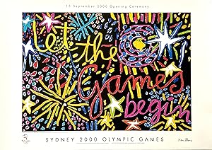 Bild des Verkufers fr Original Vintage Poster - Sydney 2000 Olympic Games - "Let the Games Begin" zum Verkauf von Picture This (ABA, ILAB, IVPDA)