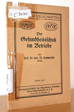 Der Gesundheitsschutz im Betriebe (Betriebsräte-Schriften, Heft 11)