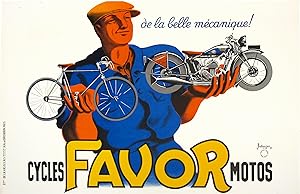 Original Vintage Poster - Cycles Favor Motos