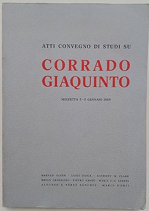 Atti convegno di studi su Corrado Giaquinto- 3-5 gennaio 1969