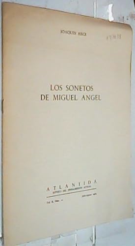 Imagen del vendedor de Los sonetos de Miguel Angel. Separata a la venta por Librera La Candela