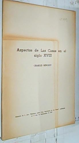 Seller image for Aspectos de Las Casas en el siglo XVIII. Separata for sale by Librera La Candela